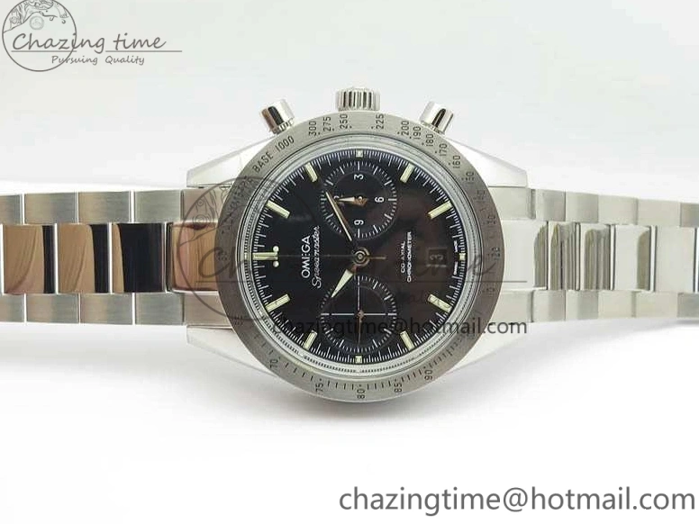 1230 Speedmaster ’57 Co-Axial OMF 1:1 Best Edition Black Dial White Markers On SS Bracelet A Durable 8146